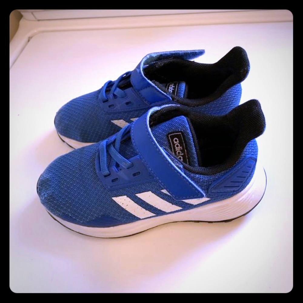 Kid toddler sneakers size 10c adidas royal blue